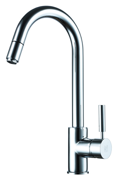 ברז נשלף גבוה למטבח מצב זרימה אחד דגם 12111 ניקל  