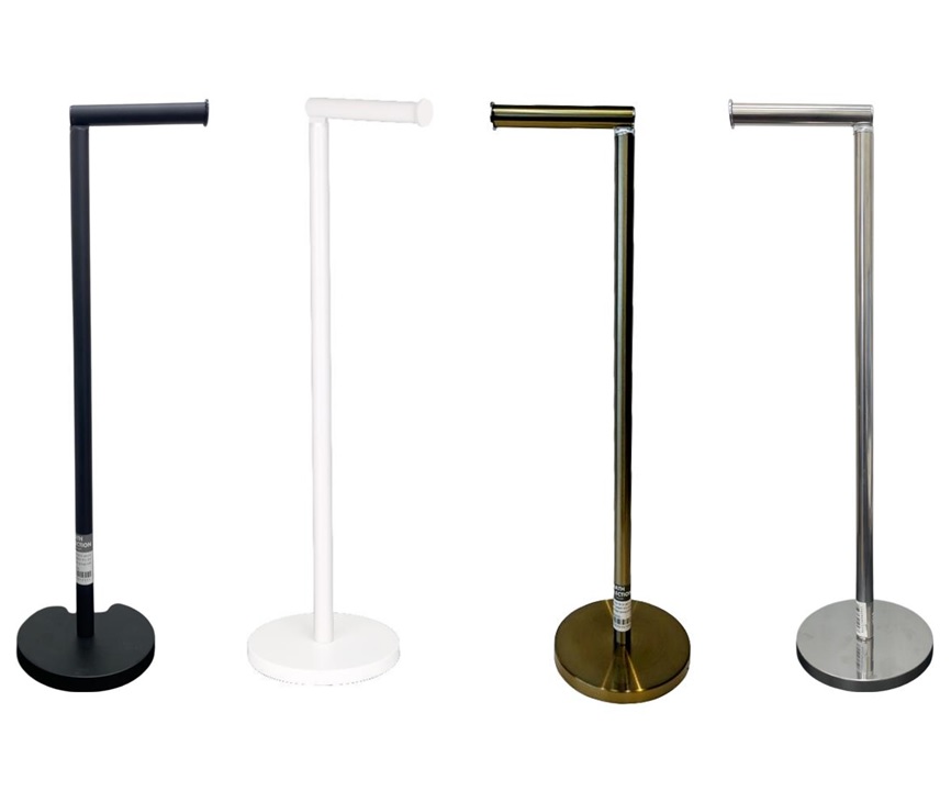 מעמד אלומיניום רצפתי לנייר טואלט + רזרבי