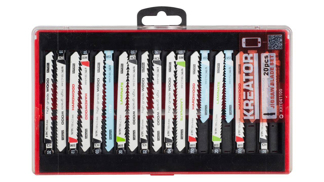 סט 20 להבים מגוונים לעץ, מתכת וקרמיקה למסור אנכי דגם KRT041100