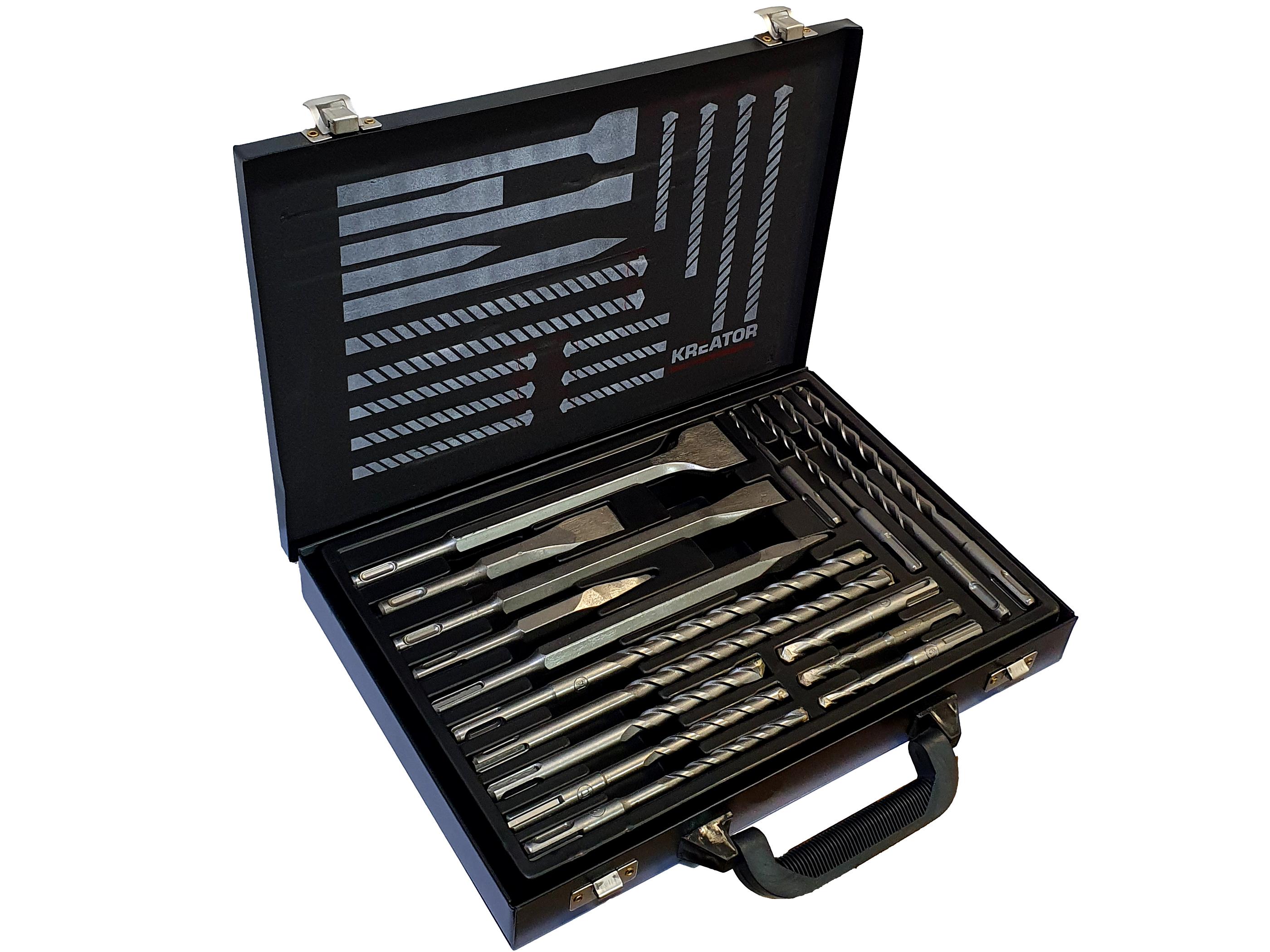 סט 17 מקדחים ואיזמלים לפטישון דגם KRT012801