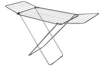 מתקן כביסה מתכת כסוף/שחור