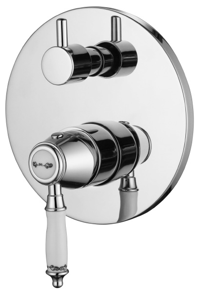 אינטרפוץ 4 דרך קומפלט בשילוב פורצלן דגם 6007 ניקל  